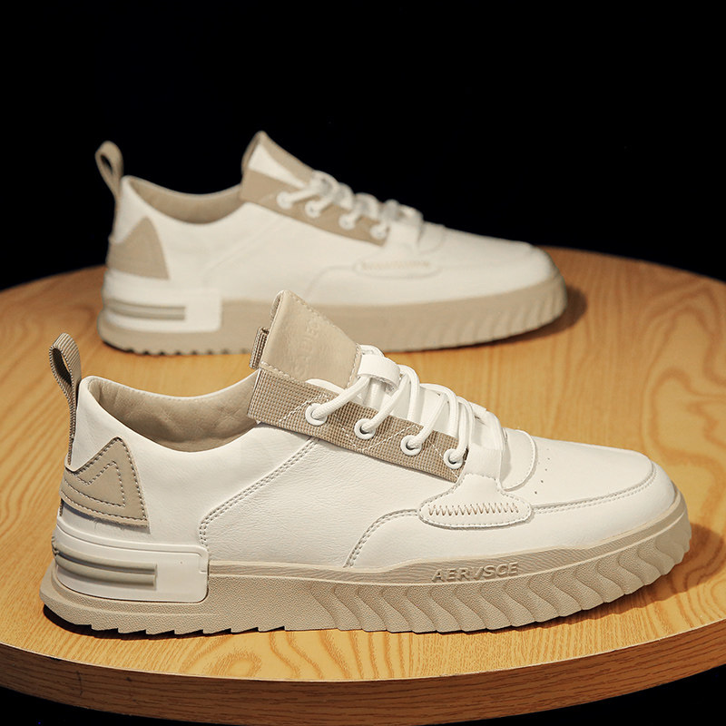 Small white shoes men's summer breathable thin 2021 new casual Joker flat shoes trend student thick-soled men's shoes