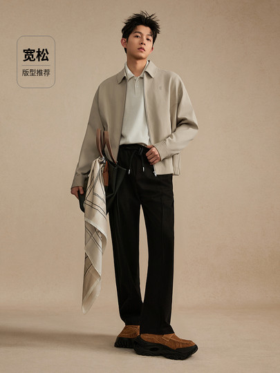 【马迹经纬】卡宾马年新年翻领行政夹克男装2026春季新款休闲外套