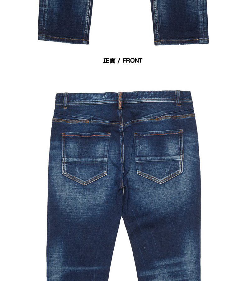 Carbine nam đơn giản mỏng eo thấp quần jeans xanh trẻ trung xuân mới đường phố thời trang đường phố S - Quần jean quần nam