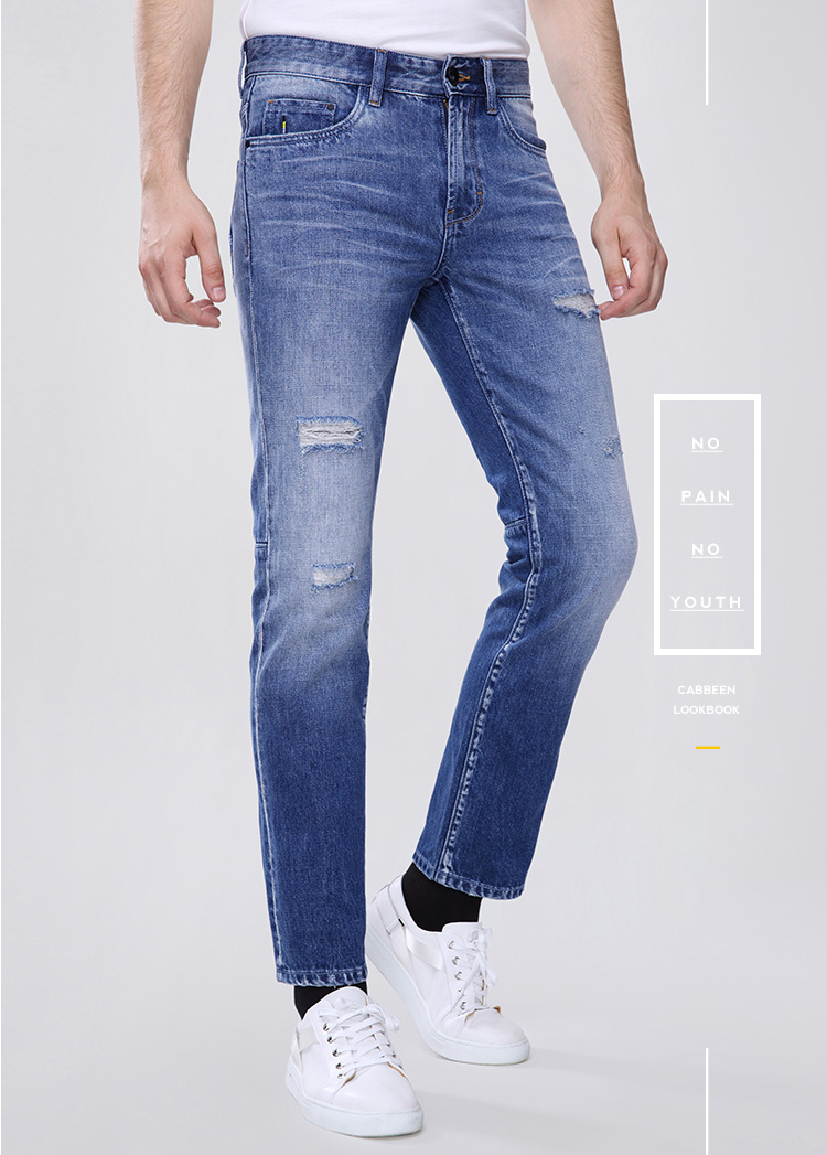 Jeans pour jeunesse pieds Slim CABBEEN en coton pour automne - Ref 1483696 Image 8