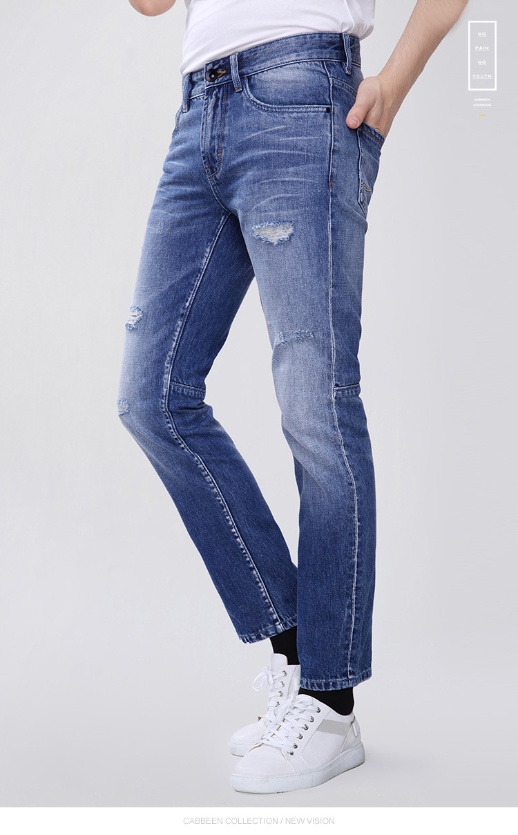 Jeans pour jeunesse pieds Slim CABBEEN en coton pour automne - Ref 1483696 Image 15