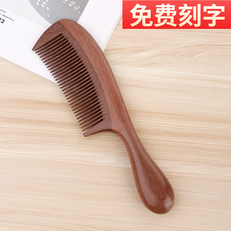 Red Sandalwood Comb Women's Home With Big Numbers Long Hair Natural Authentic Woody Comb Antistatic Massage Paramour for free