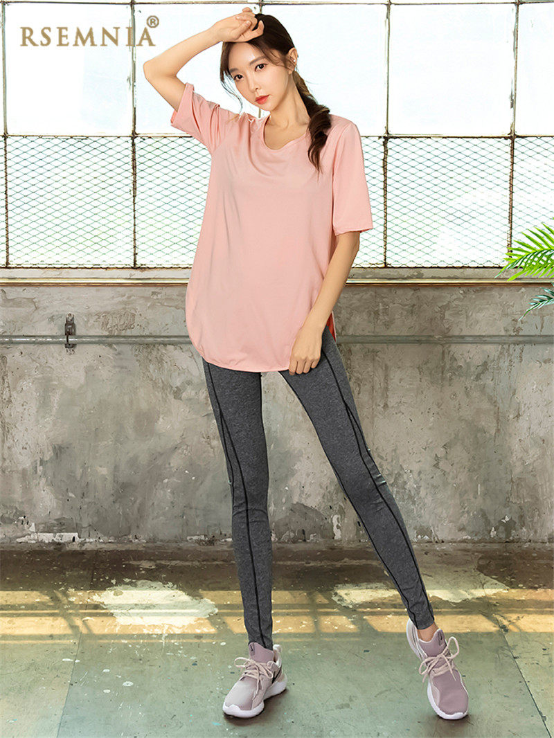 Rsemnia Korean Version New Yoga Suit Fashion Gym Sports Suit Women Loose Casual Running Fitness