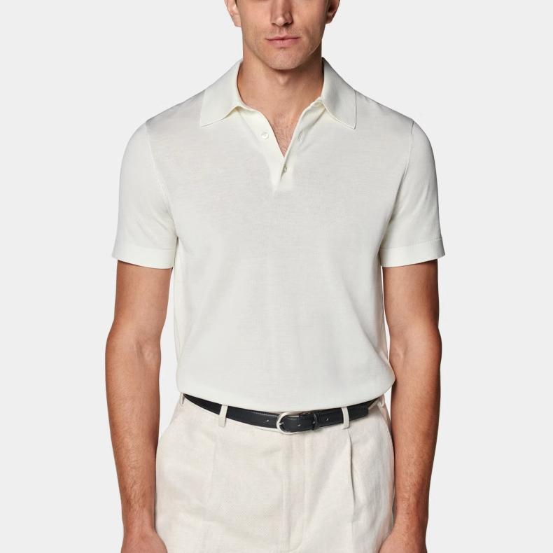 25 Spring/Summer New Arrivals Mulberry Silk Cotton Blend Polo Shirt Men's Short Sleeve Button Casual Business Men's Wear 25 Spring/Summer New Arrivals Mulberry Silk Cotton Blend Polo Shirt Men's Short Sleeve Button Casual Business Men's Wear