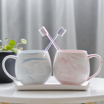 Mouthwash cup Couple set Creative ceramic household washing cup tooth cylinder brushing cup Simple toothbrush cup pair