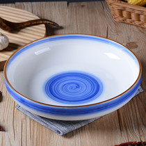 Household ceramic bowl soup bowl large chop pepper fish head fish plate crayfish plate meat bowl boiled fish basin sauerie fish Basin