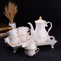 High-grade bone china water set gold afternoon tea tea set European cold kettle water cup with tray gift box set