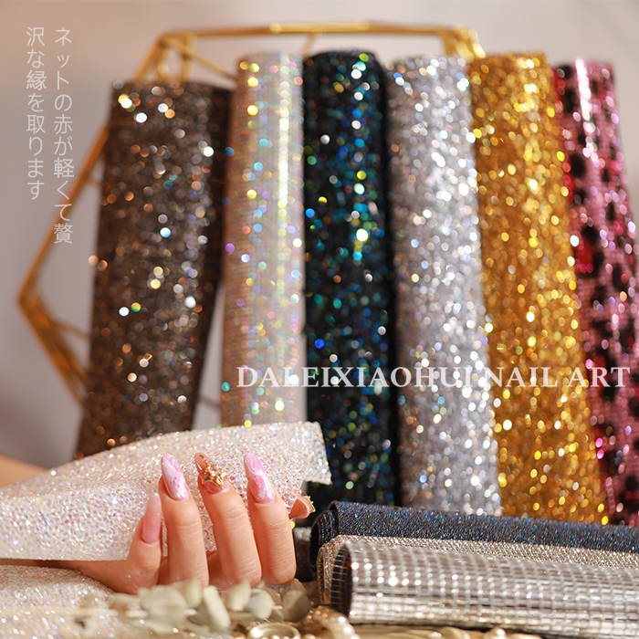 Nail art full diamond mat photo props Net Red high-end Japanese hand pillow table mat Diamond ins symphony background decoration