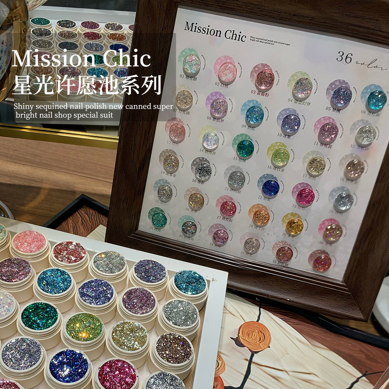36-Color Glitter Gel Nail Polish 2026 New Set Canned Material Gel Glitter Silver Gold 36-Color Glitter Gel Nail Polish 2026 New Set Canned Material Gel Glitter Silver Gold