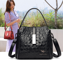 Xiangfei kangaroo lady 2021 new middle-aged handbag leather bag female mother bag wild cowhide messenger bag