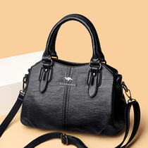 Kangaroo bag womens bag new 2021 messenger shoulder bag leather atmospheric ladies handbag large capacity mother bag