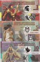 New 2017 Greek Mythology 1 5 10 50 100 Greek gods 5 plastic commercial banknotes