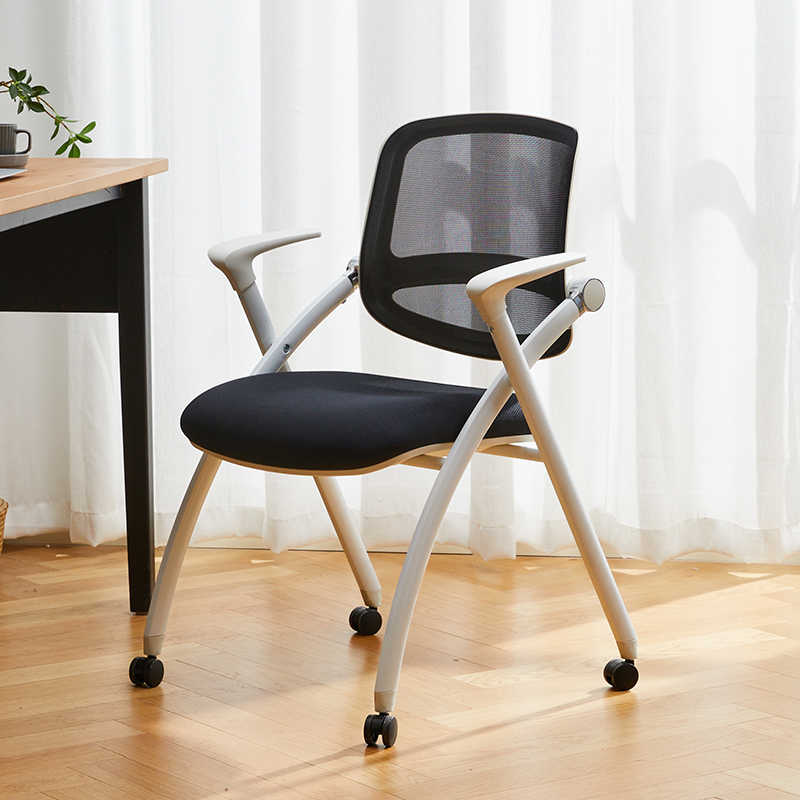 Bajiuji P 60% off Stackable Computer Chair Office Chair Conference Training Chair with Wheels Home Use Backrest Study Long Sitting Staff Chair
