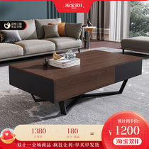 Nordic coffee table TV cabinet modern minimalist size apartment living room Italian minimalist square creative storage tea table