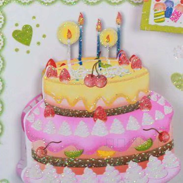 Детская мультяшная открытка, трехмерные милые карточки, подарок на день рождения