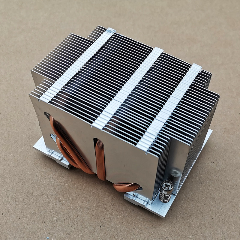 2U amplifier X79 server 2011 pin NF5270M3 rectangular CPU radiator 4 copper tube DIY modification aluminum