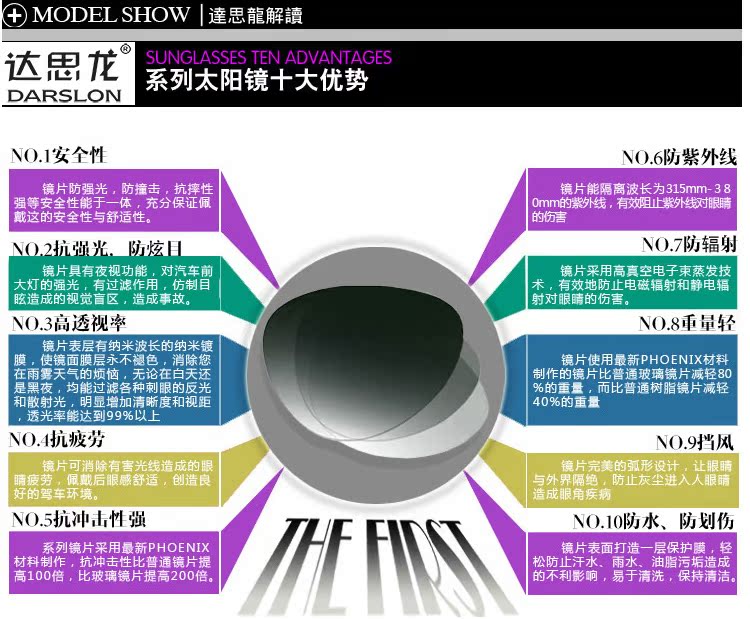 达思龙太阳镜优点综述