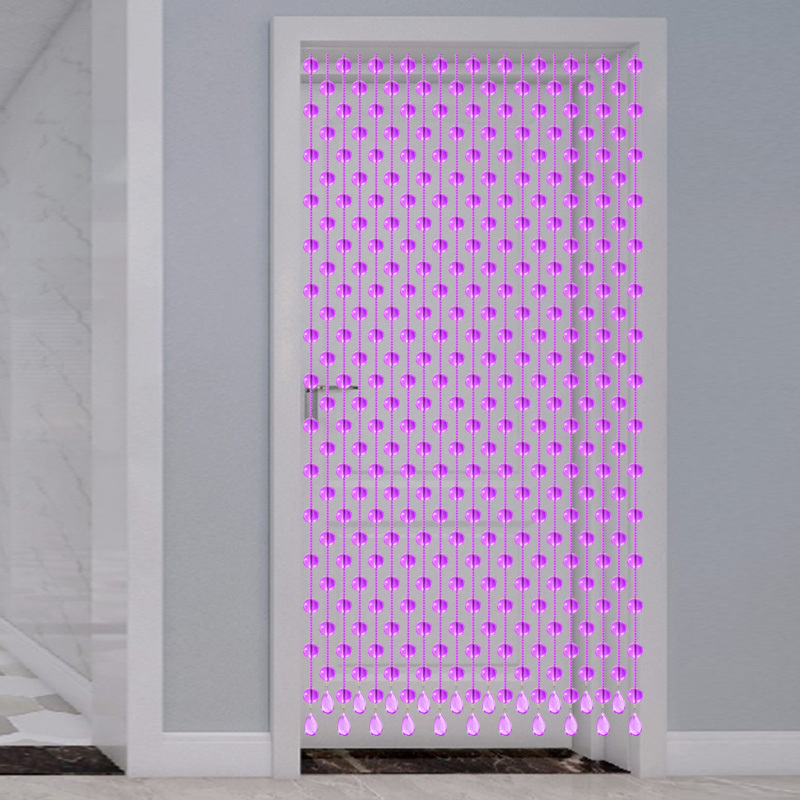 Crystal Curtain Feng Shui Door Curtain Bead Curtain Purple Blue Red Bedroom Bathroom Door No-Drill Partition Hanging Curtain Crystal Curtain Feng Shui Door Curtain Bead Curtain Purple Blue Red Bedroom Bathroom Door No-Drill Partition Hanging Curtain