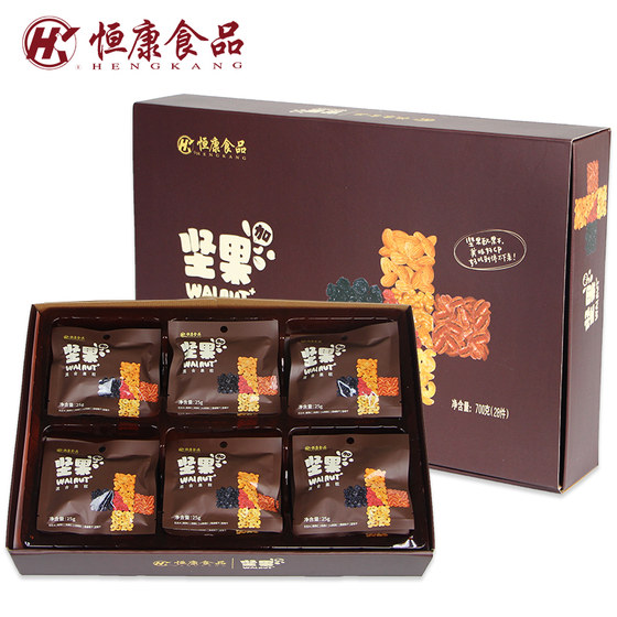 Hengkang Food Nuts Plus 700g Daily Nuts Original Mixed Nuts Dried Fruit Snacks Gift Box Mid-Autumn Festival Group Purchase