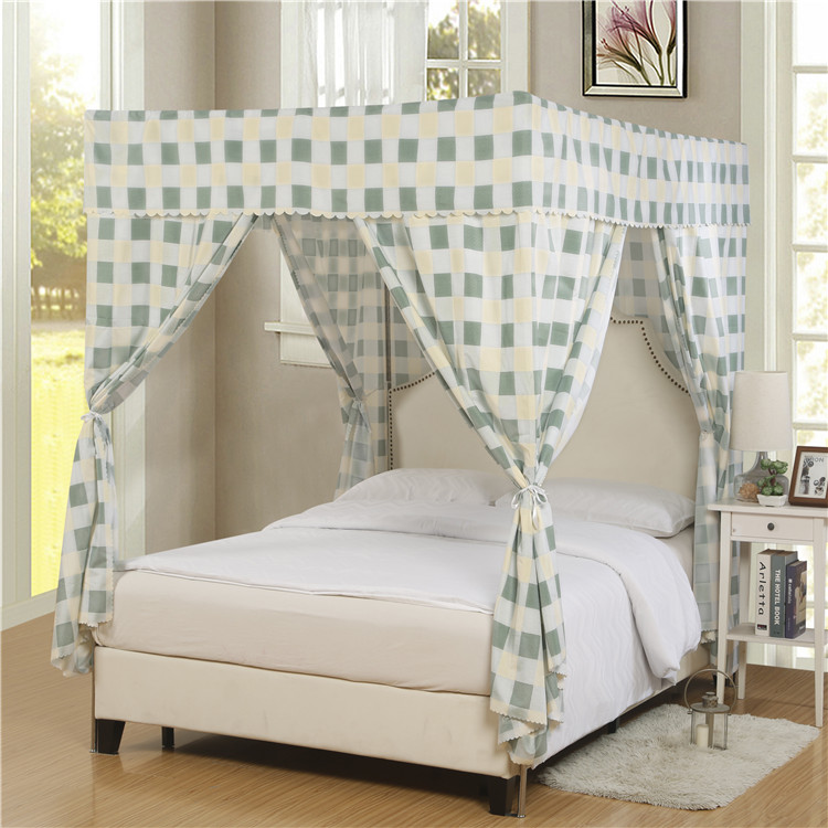 giường nhà rèm màn ngủ màu vải áo choàng ngủ khoảng 1.2m-1.8m bụi che riêng tư đứng đậm - Bed Skirts & Valances vải rèm ngủ