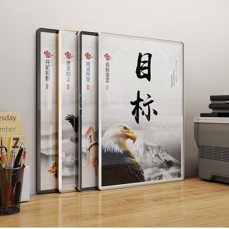 Elevator Advertising Frame A3 Photo Frame Aluminum Alloy Magnetic Picture Frame Wall-Mounted Acrylic Display Promotional Poster Frame Cultural Wall