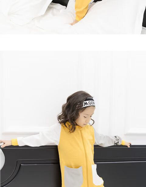 Bộ đồ ngủ trẻ em Xiêm chống lạnh cho trẻ em mùa xuân và mùa thu bé trai 5 bé gái 4 bé lớn 1 Dịch vụ vệ sinh tại nhà 2 tuổi 3 quần áo trẻ sơ sinh