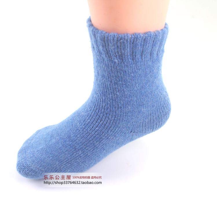 Mùa đông trẻ em siêu dày len ấm áp chàng trai và cô gái vớ len dày vớ terry trong ống cotton khăn vớ vớ chống trơn trượt cho bé