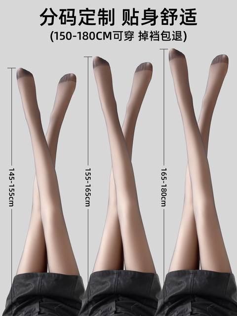 Double-Layer Fleece-Lined Black Pantyhose for Women, Autumn and Winter Style, Warm and Natural-Looking, Ultra-Transparent Skin-Effect Leggings