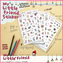 Popo Head Girl Little Red Hat Sticker DIY Diary Album Sticker Graffiti Sticker Cartoon Mobile Phone Sticker 6 Zhang In