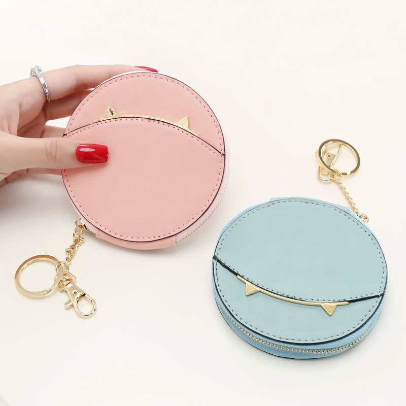 Lady Zero Wallet 2021 New Stylish Small Woman Cute Kitty Catwalk Multifunction Mini Coin Key Bag