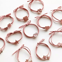 Teenage Girl Hearts Han Pink Hair Rope Sweet temperament Stars Loving hair Hair Balls with hair Balls Head Rubber Fascia Female