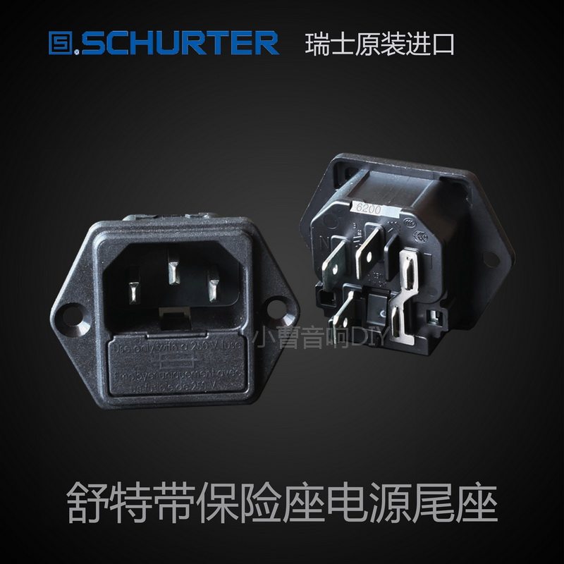 New original Swiss Schurter SCHURTER 6200 series C14 with insurance tube fever power socket tail seat