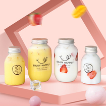 Net Red Milk Tea Bottle West Milluca Pet Plastic Bottle Disposable Juice Beverage Bottle With Lid Empty Bottle Poplar Manna