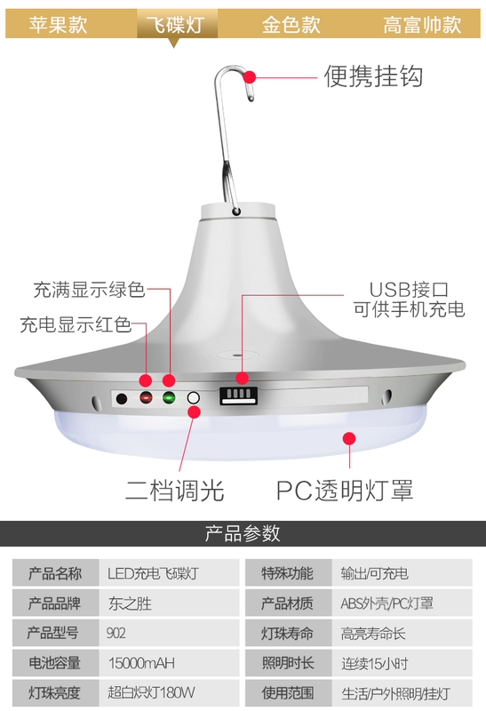 Mất điện khẩn cấp ánh sáng nhà sạc điện thoại di động bóng đèn đêm thị trường đèn gian hàng đèn chiếu sáng không dây dẫn tiết kiệm năng lượng đèn ngoài trời