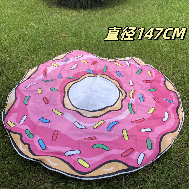 Extra Large Quick-Drying Beach Towel Watermelon Donut Non-Sand-Absorbing Adult Swimming Beach Towel Wrap Skirt Large Beach Towel