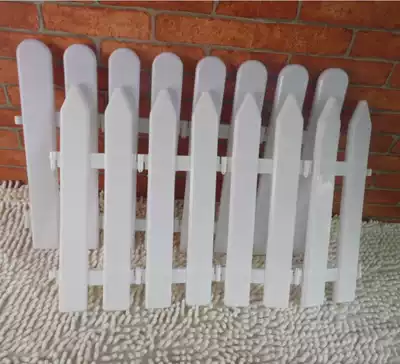 Christmas tree decorations accessories splicing plastic white fence fence Christmas flower bed gardening fence fence