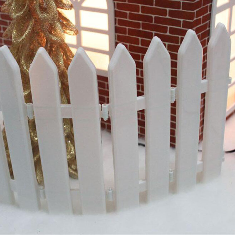 White plastic fence fence plastic fence Christmas Decorative Fields Garden Fence White Christmas Tree Fence Guardrails
