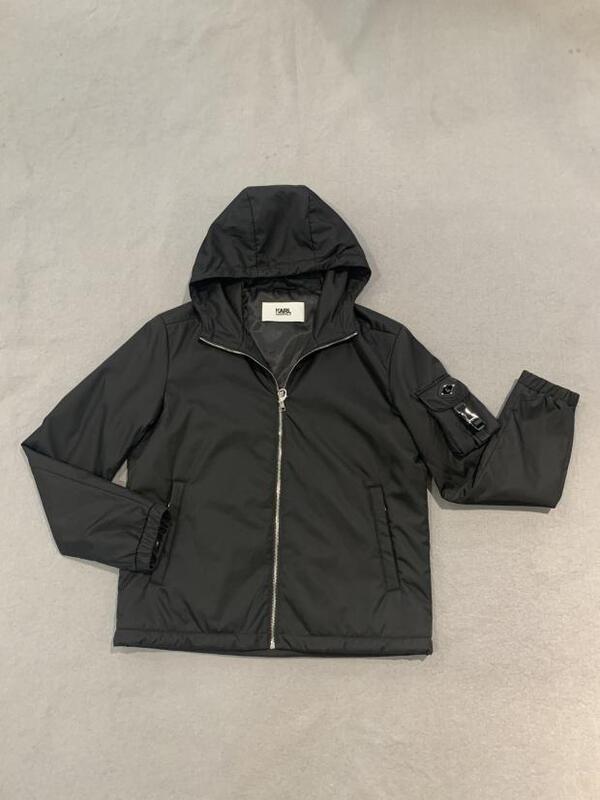 In Stock Karl Lagerfeld 21 Fall/Winter Large Pocket Hooded Zipper Jacket