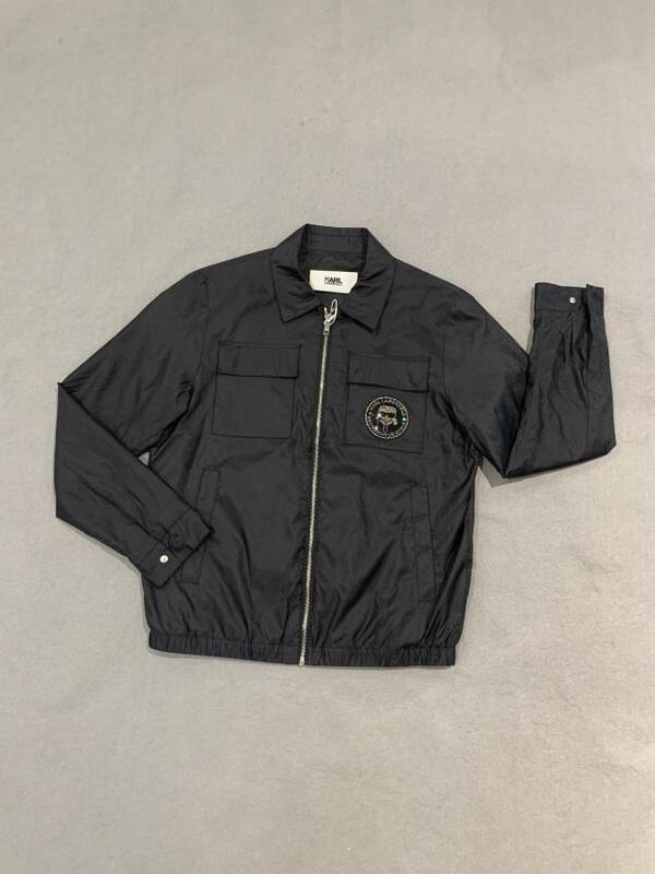 In Stock Karl Lagerfeld/Karl Lagerfeld 21 Autumn/Winter Full-Print Portrait Baseball Collar Zip-Up Jacket In Stock Karl Lagerfeld/Karl Lagerfeld 21 Autumn/Winter Full-Print Portrait Baseball Collar Zip-Up Jacket