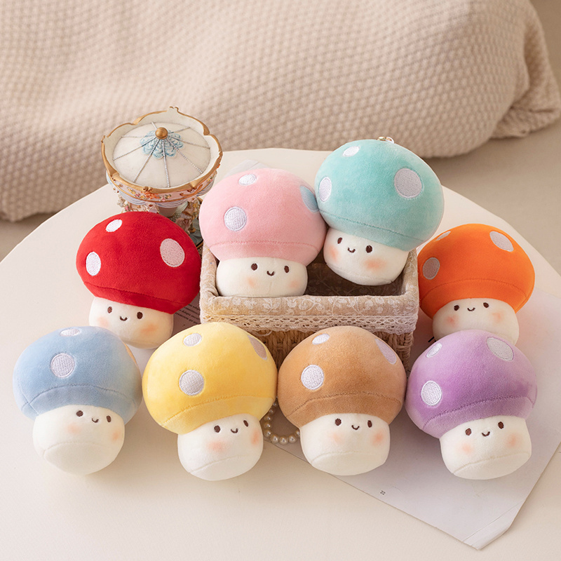 Cute Mushroom Plush Toy Keychain Backpack Pendant Stuffed Animal for Girls Cute Mushroom Plush Toy Keychain Backpack Pendant Stuffed Animal for Girls
