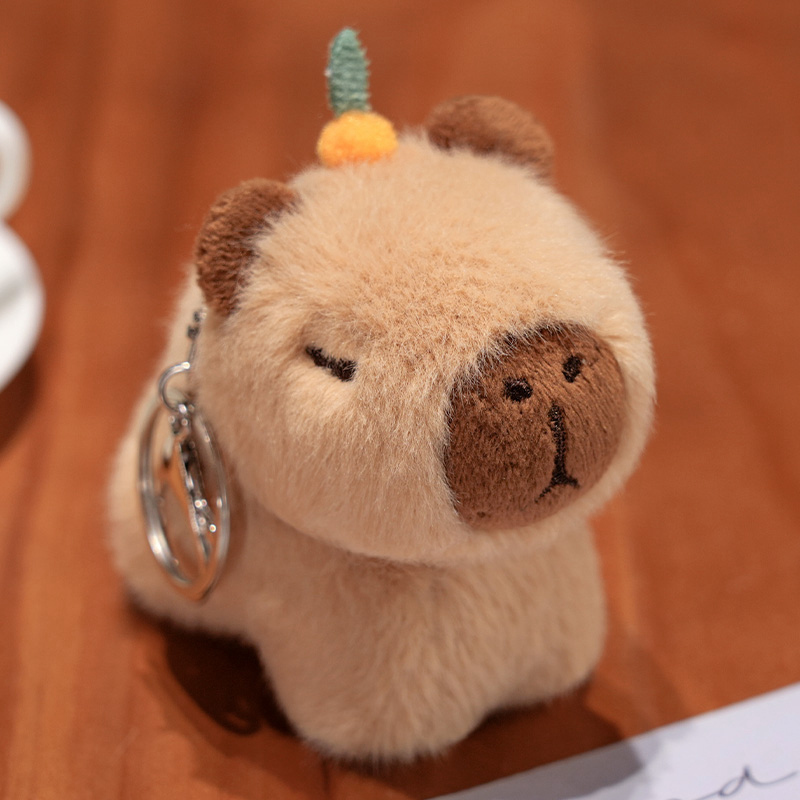 Capybara Plush Keychain Pendant Internet-Famous Capybara Doll Cute Cat Bag Charm Birthday Gift for Women Capybara Plush Keychain Pendant Internet-Famous Capybara Doll Cute Cat Bag Charm Birthday Gift for Women
