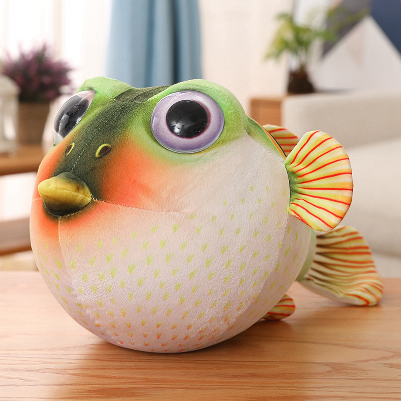Cute Artificial Pufferfish Doll, Small Fish Plush Toy, Pufferfish Doll, Sleeping Rag Doll, Children's Birthday Gift