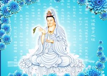 Buddha portrait portrait knot Buddha portrait white dress Guanyin Bodhisattva portrait 048 photo paper double-sided plastic seal