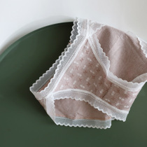 Lace Lace Bag Hip Pants Lady Style Full Cotton Bottom Crotch 100 Pure Cotton Japan 2021 New no-marks midway back