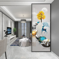 Living room entry glass screen partition shielded home decoration light and luxurious closing mobile modern minima small family wall