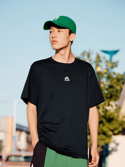 361运动t恤男士2025夏季新款宽松休闲上衣男装透气百搭复古短袖男