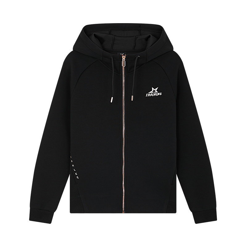 361 Wei pants thick cotton T woman 2022 Spring autumn season new Lianhood cardiovercoat 100 lap casual women's sports blouses