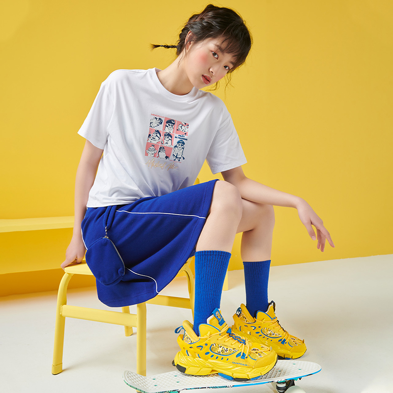 0点开始 袁昊代言 361度 小黄人联名款 女式跑鞋 双重优惠折后￥209包邮