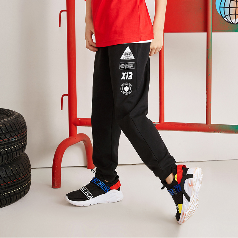 361 Children's Clothes Boys 2021 Autumn New Sports Pants Mid-waist Loose Breathable Mid-Big Boys' Pants Western-style Trousers