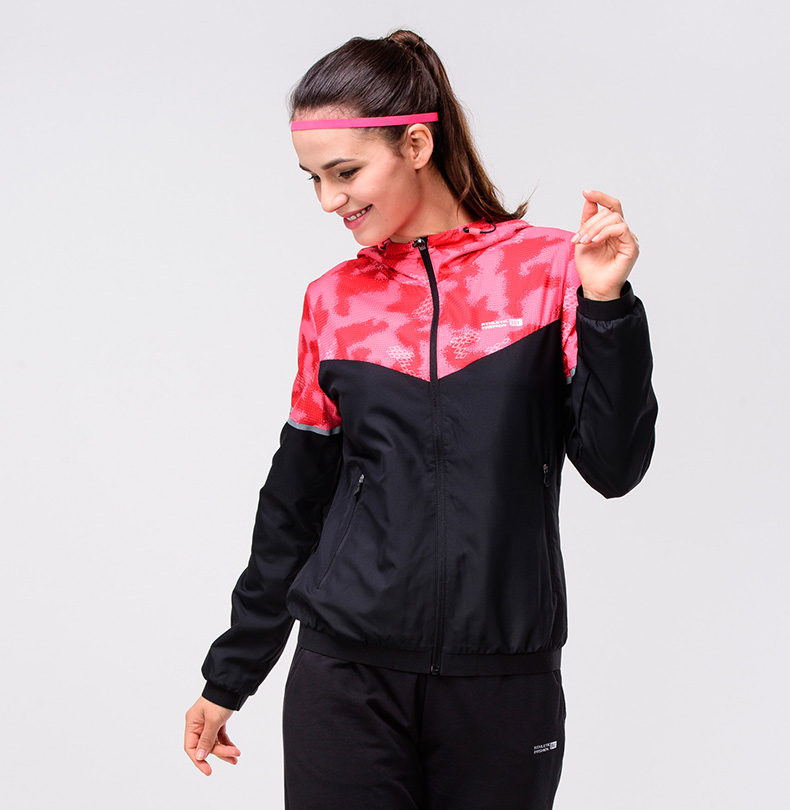 361 độ của phụ nữ thể thao áo khoác của phụ nữ mùa thu và mùa hè windproof mỏng trùm đầu áo len 361 áo kem chống nắng áo sơ mi áo adidas khoác